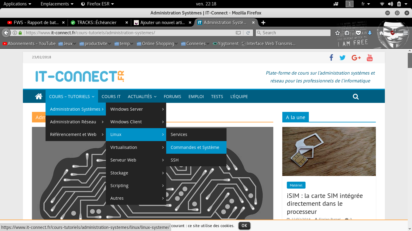 It connect . fr le menu !