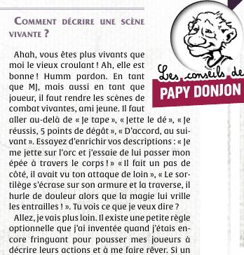 Papy donjon & ses conseils
