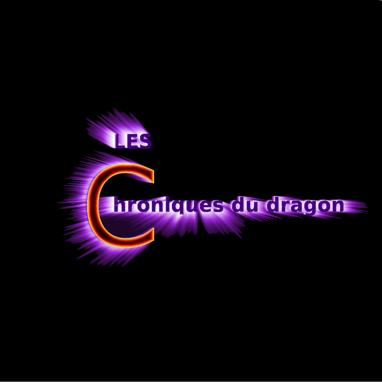 titres "chroniques du dragon" sur fond noir